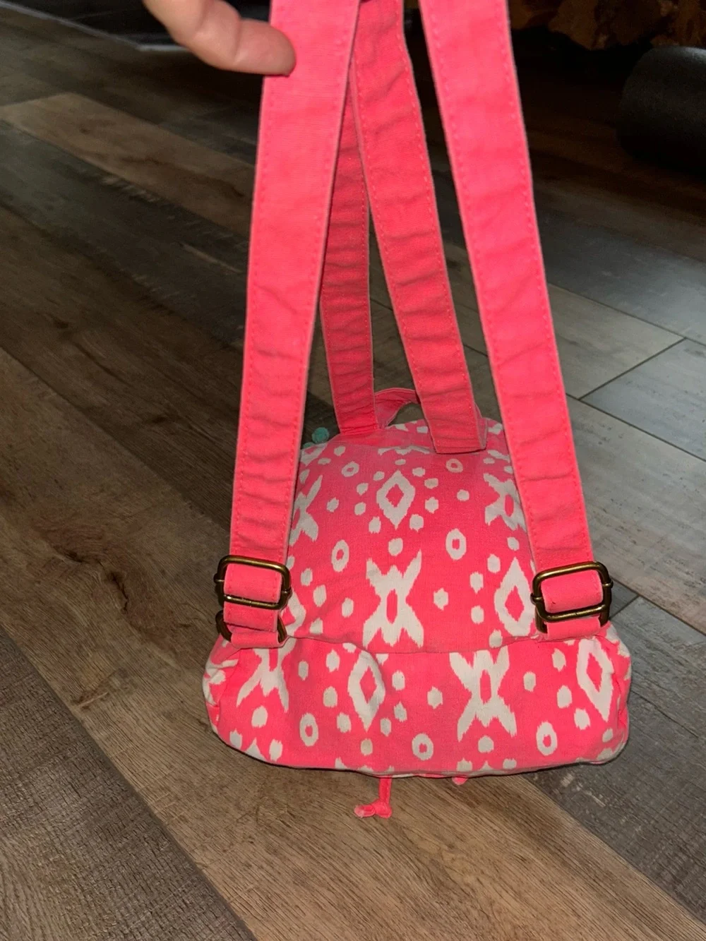 Target Brand Mini Patterned Fun Color Canvas Backpack Bright Adj Straps